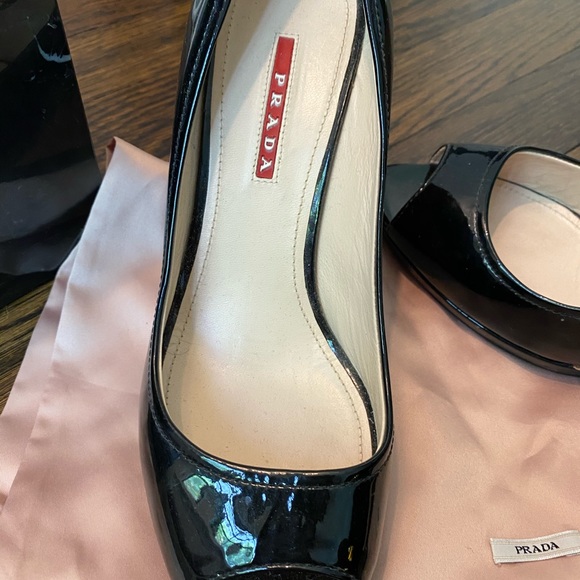 Prada Patent Leather and Cork Espadrilles - Picture 4 of 6